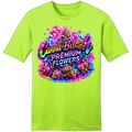 The Canna-Bit*h Premium Flowers tee is made for the ladies who protect their peace, laugh loud, and stay beautifully unbothered. Featuring vibrant psychedelic artwork and premium streetwear styling, this design is for the queens who know life is better when the vibes are high and the drama is low.