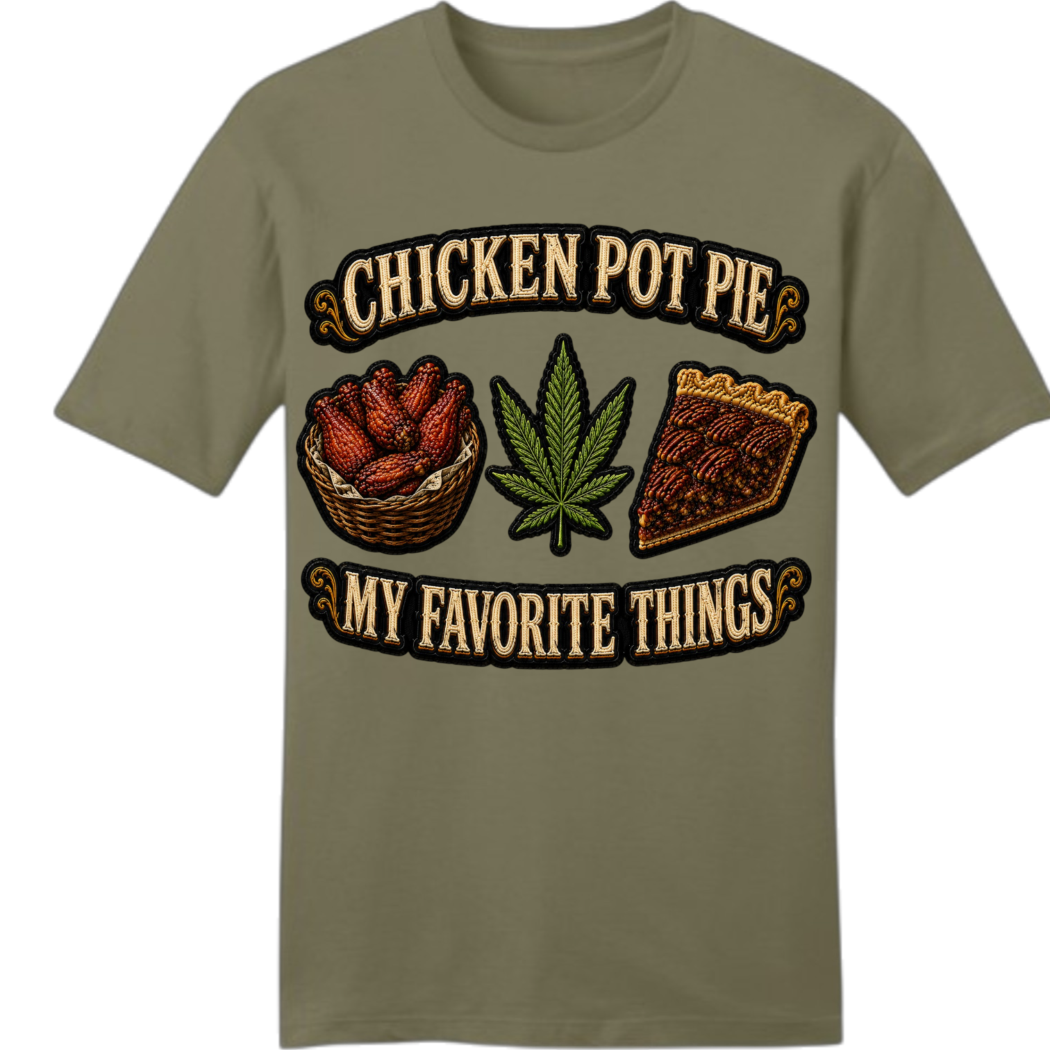 CHICKEN POT PIE (CPP) Unisex Very Important Tee

Crafted with the look of a classic embroidered biker patch, Chicken Pot Pie mixes comfort food, cannabis culture, and grown-folks humor into one bold conversation starter. Built for those who know life's better with good pie, good herb, and good vibes.

Baked to perfection.