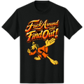 Shop F*CK AROUND AND FIND OUT by MELANINaire Aesthetics, a bold Gen X graphic design available on tees, hoodies and crewneck sweatshirts.