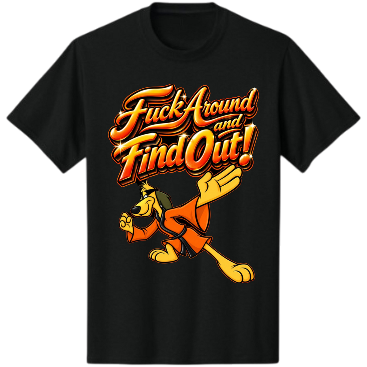 Shop F*CK AROUND AND FIND OUT by MELANINaire Aesthetics, a bold Gen X graphic design available on tees, hoodies and crewneck sweatshirts.