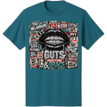 GUTS GRATITUDE & GRACE Silver design culture graphic tee by MELANINaire Aesthetics